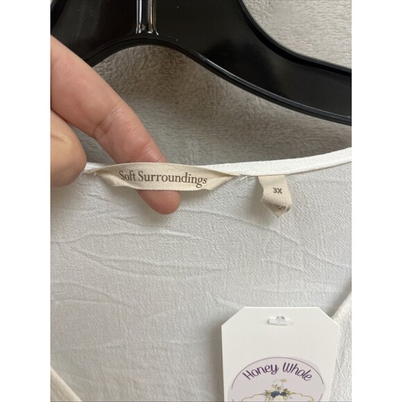 Soft Surroundings Top Women’s‎ 3X Button Up Rayon Lyocell Long Sleeve Flowy - Picture 2 of 6